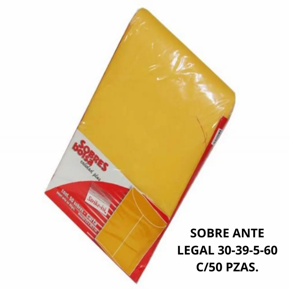SOBRE STRIKE ANTE LEGAL 30-39-5-60 C/50 PZAS.