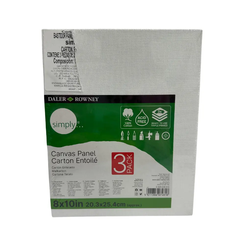 BASTIDOR SIMPLY  PANEL DALER ROWNEY 8 X 10 -3 PIEZAS