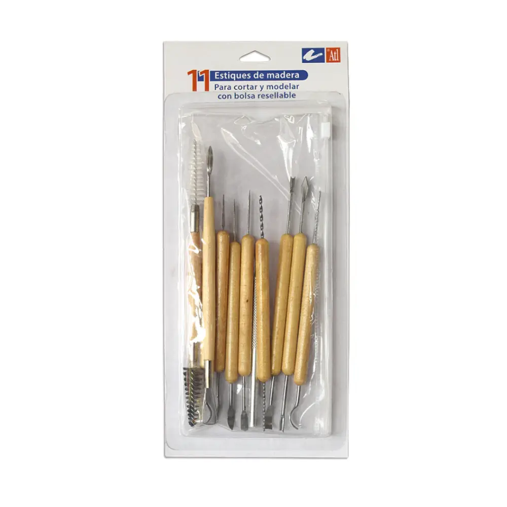 ESTIQUES MADERA P/CORTAR Y MODELAR C/11