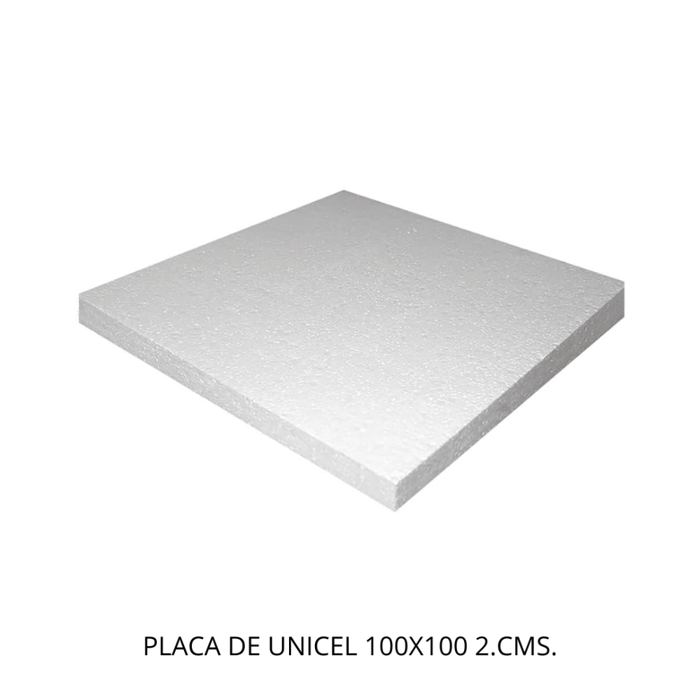 PLACA DE UNICEL 100X100 2 CMS