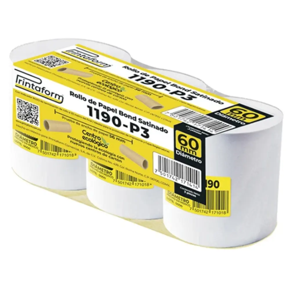 ROLLO PRINTA. 1190 P/CALC. 57MM