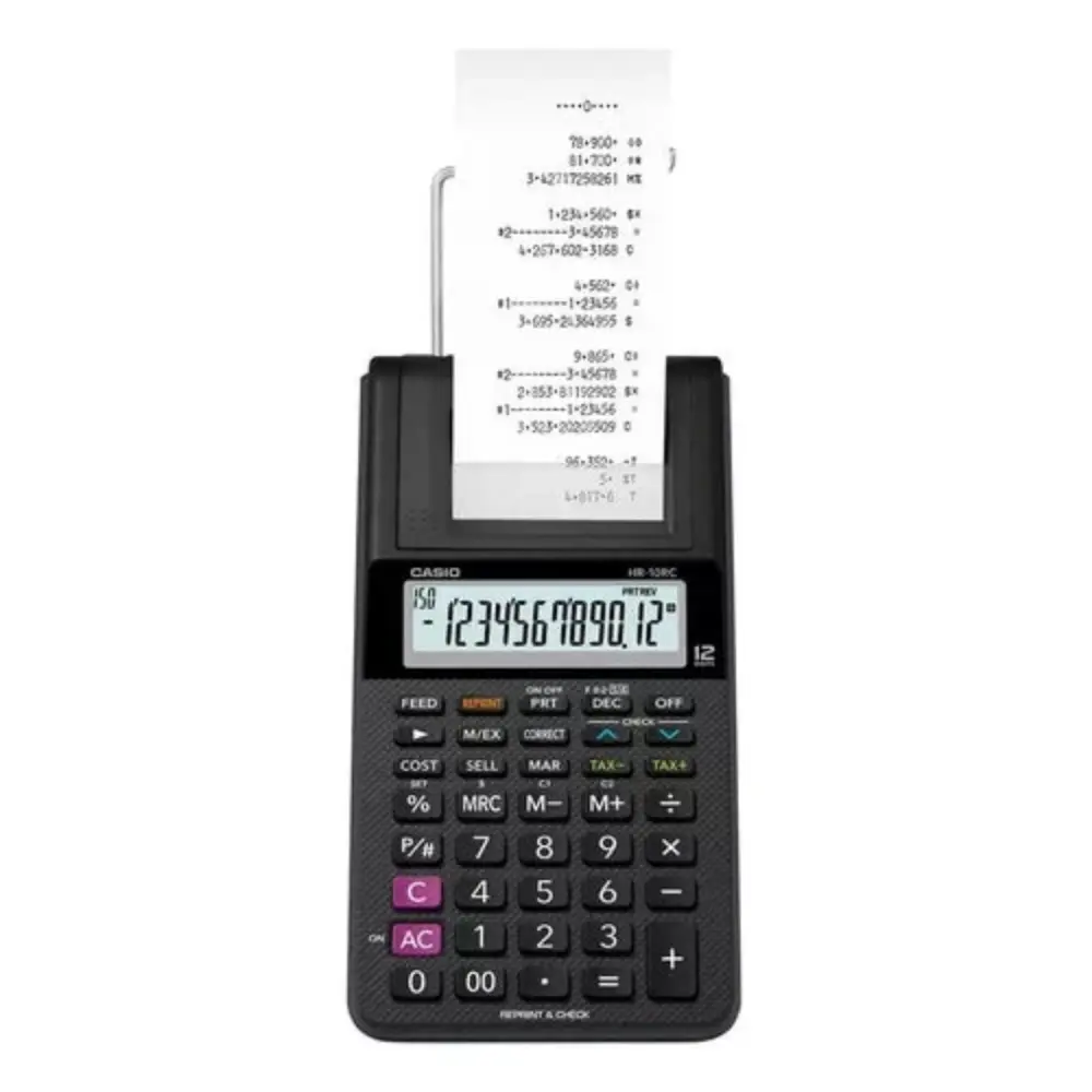 CALCULADORA CASIO MOD. HR-10RC DE ESCRITORIO