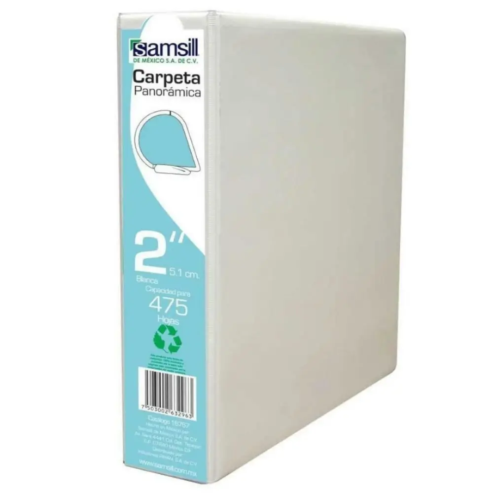 CARPETA SAMSILL C/VENTANA 2 PULG. BLANCA