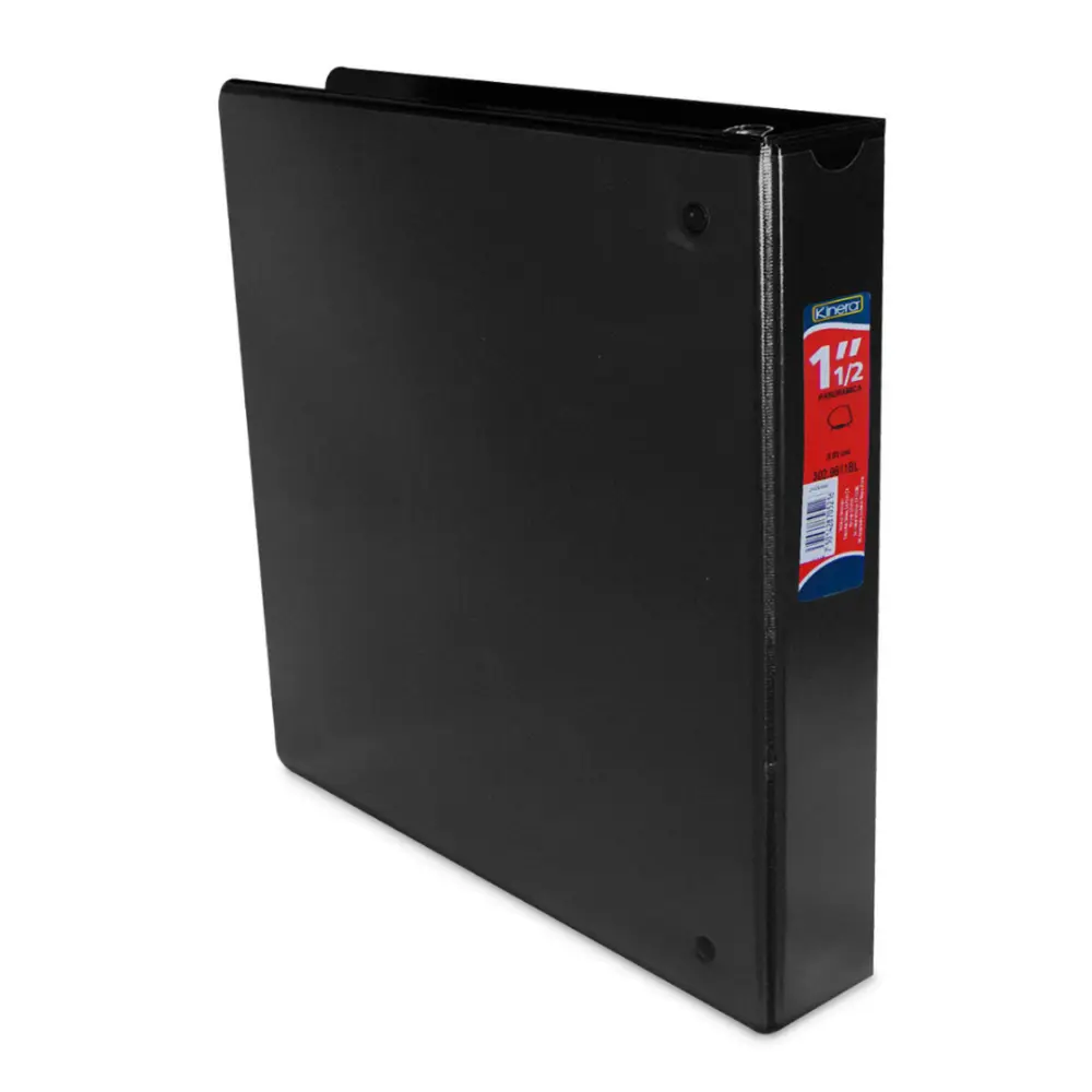 CARPETA KINERA C/VENTANA 1.5 PULG. NEGRA