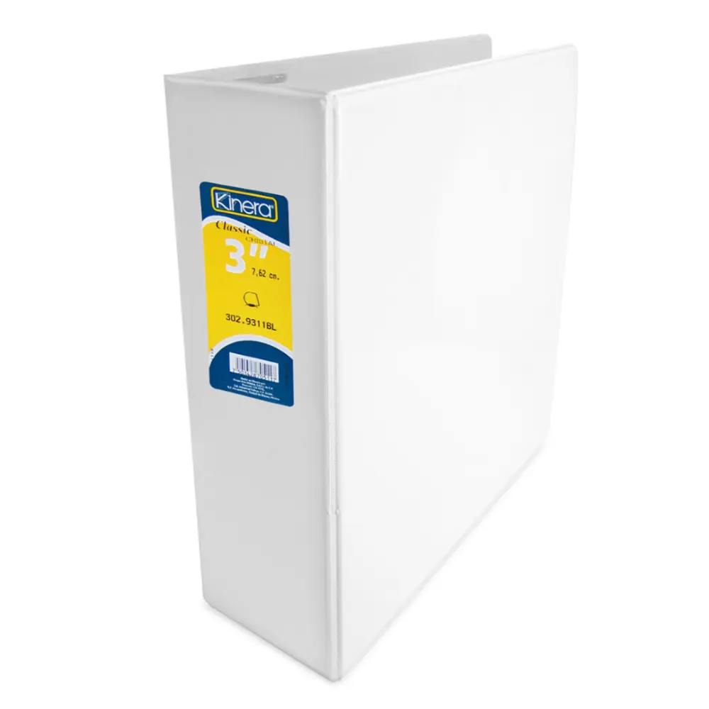 CARPETA KINERA C/VENTANA "O" 3 PULG. BLANCA