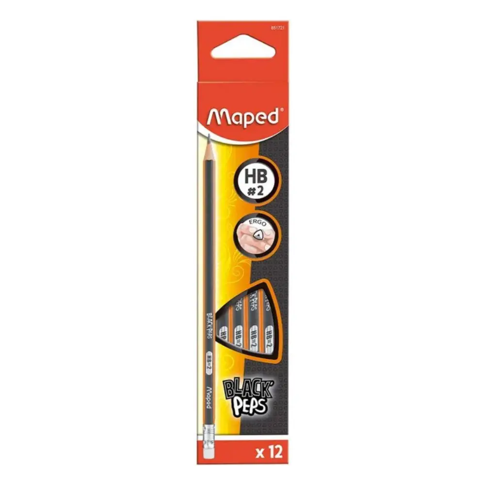 LAPIZ MAPED BLACKPEPS NO.2 CAJA C/12 PZAS.