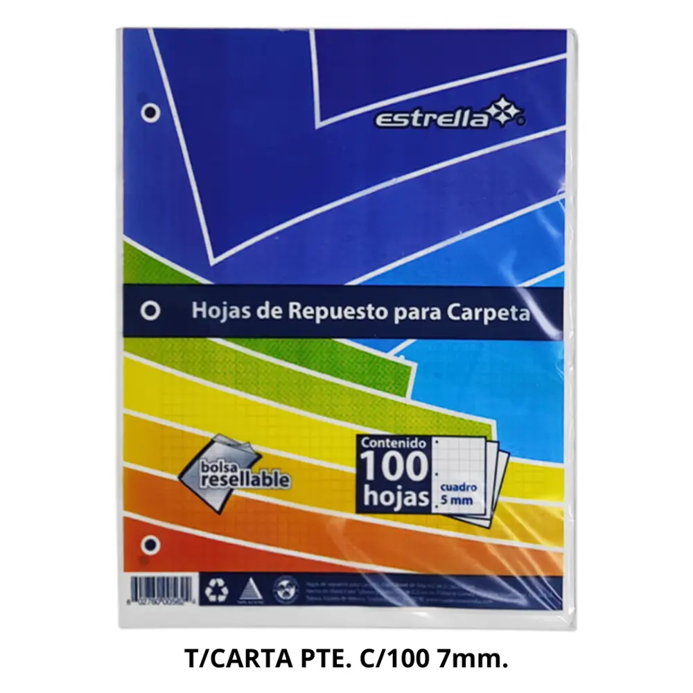 HOJA TRUSSEL 562 ESTRELLA T/CARTA PTE. C/100 C 5M