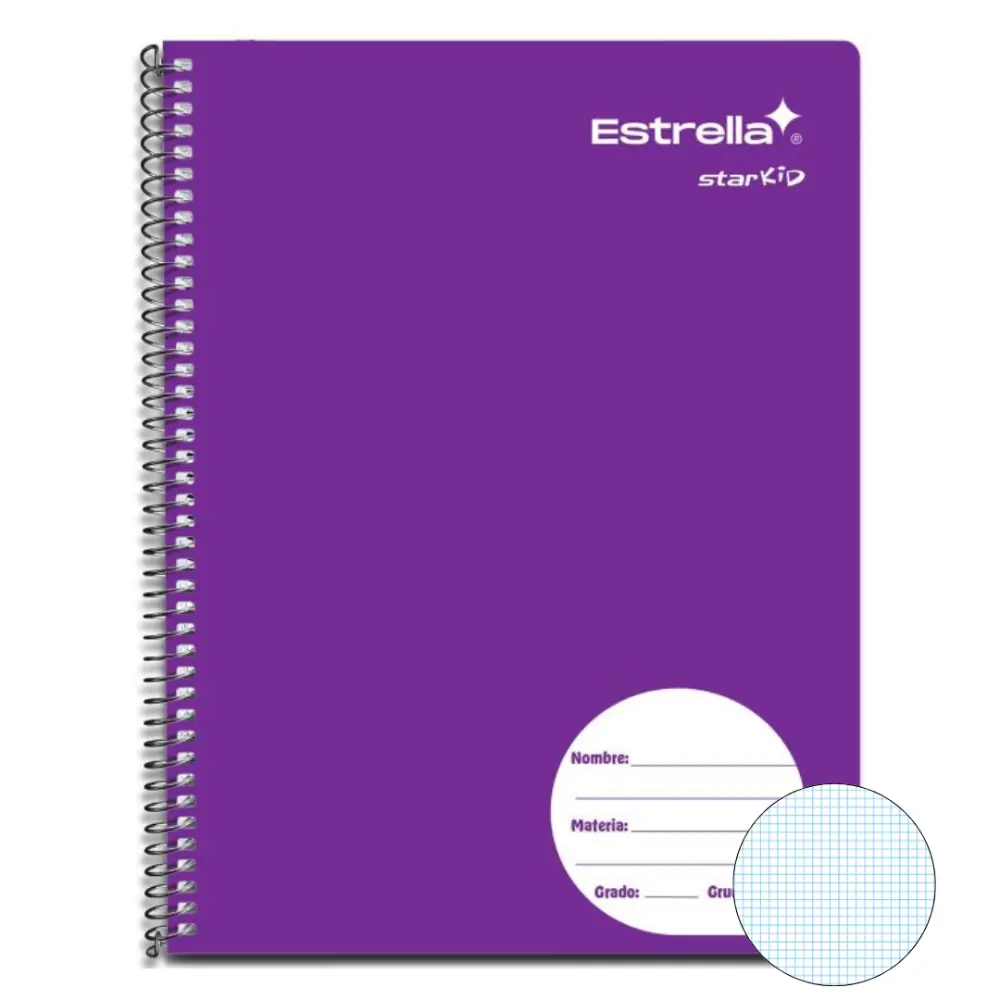 CUADERNO PROFESIONAL ESTRELLA LISO 100 H. C 7 MM.