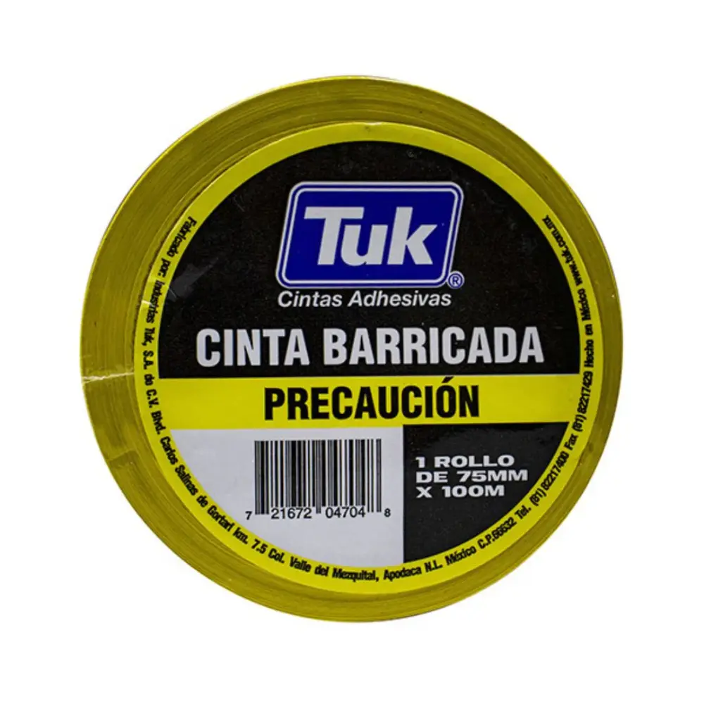 CINTA BARRICADA PRECAUCION 520 AM TUK 75X100 MTS.