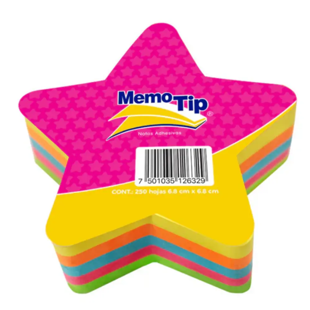 BLOCK MEMO TIP CHICO FIGURA ESTRELLA