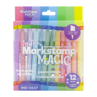 MARCADOR INDRA MARKSTAMP MAGIC DUO-TIP IND-0657 C/12 PZAS.