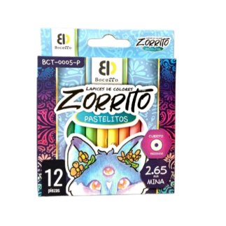 COLORES ZORRITO PASTELITOS C/12 PZAS. CORTO