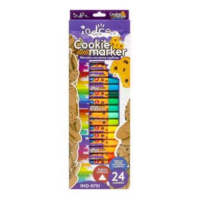MARCADORES INDRA COOKIE MARKER C/24 PZAS. 0751