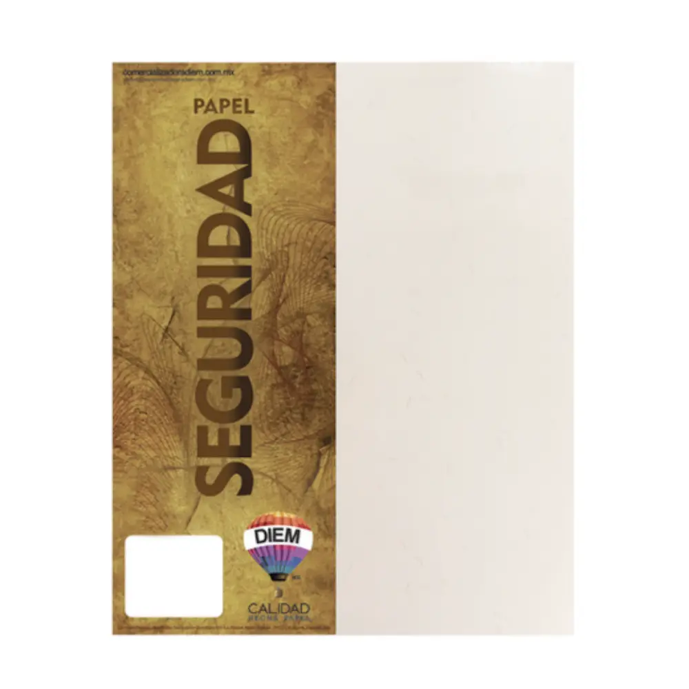 PAPEL SEGURIDAD DIEM 90 GRS. OFICIO PTE. C/100 PZAS.