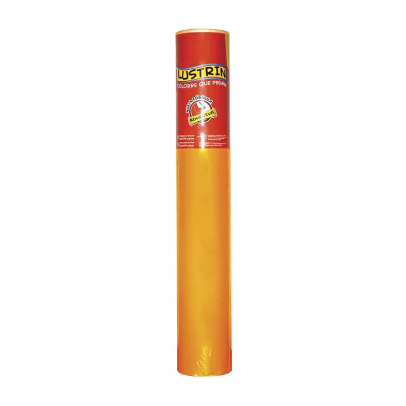 PLASTICO ADHESIVO LUSTRIN KW C/20 MTS. NARANJA