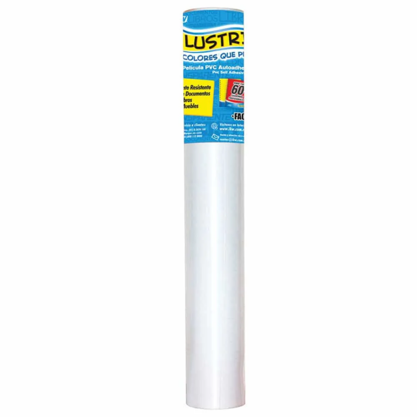 PLASTICO ADHESIVO LUSTRIN KW C/20 MTS. BLANCO
