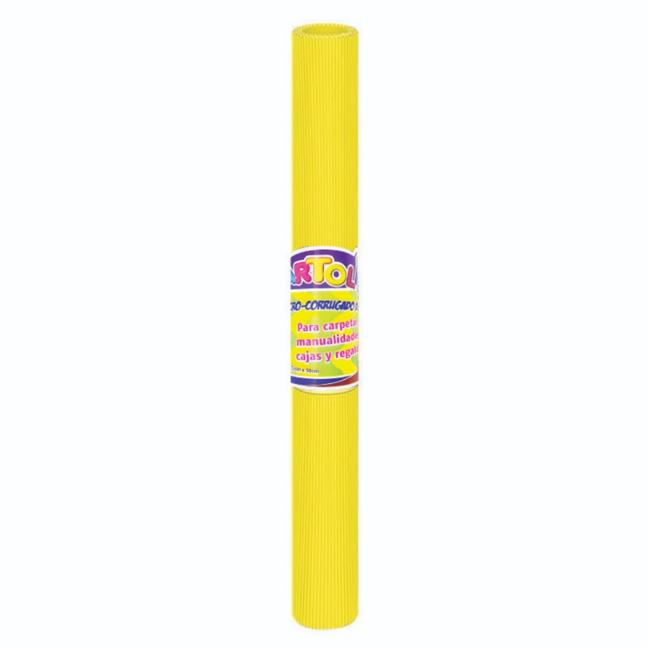 MICRO CORRUGADO CARTOLIN 435 70X50 CM. AMARILLO CLARO