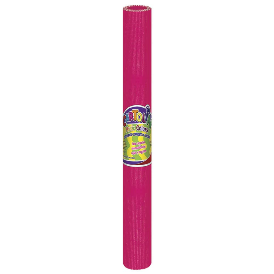MICRO CORRUGADO CARTOLIN 440 70X50 CM. ROSA FUERTE