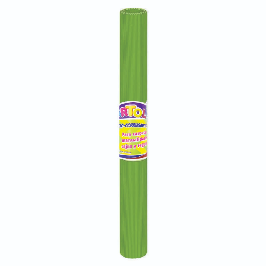 MICRO CORRUGADO CARTOLIN 442 70X50 CM. VERDE LIMON