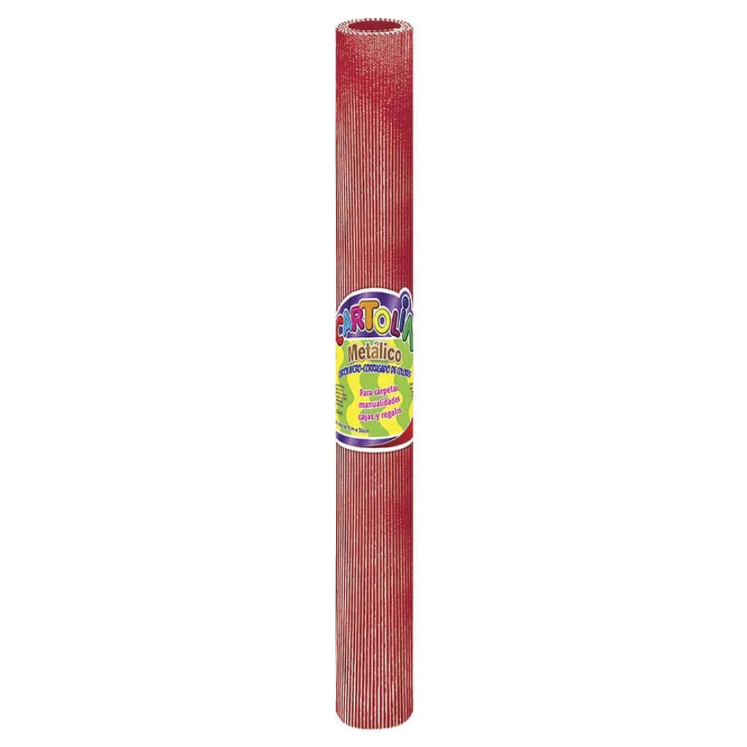 MICRO CORRUGADO CARTOLIN METALICO 456 70X50 CM. ROJO