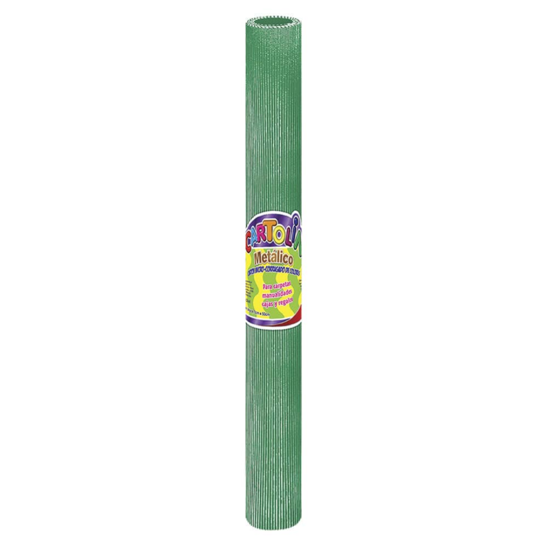 MICRO CORRUGADO CARTOLIN METALICO 457 70X50 CM. VERDE