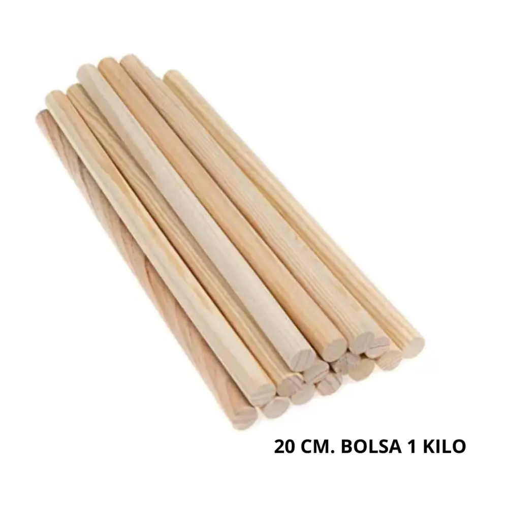 PALITO DE MADERA GRUESO 20 CM. BOLSA 1 KILO