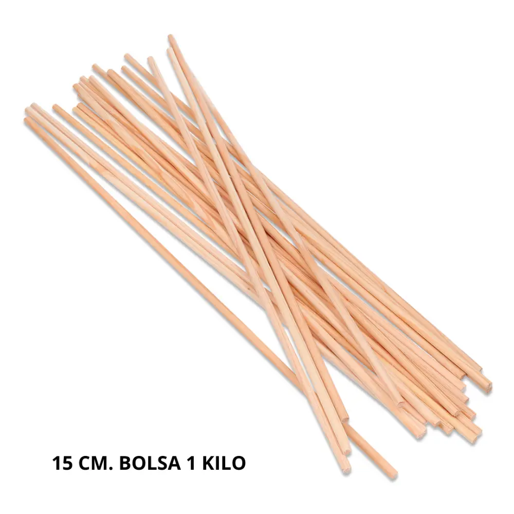 PALITO DE MADERA DELGADO 15 CM. BOLSA 1 KILO