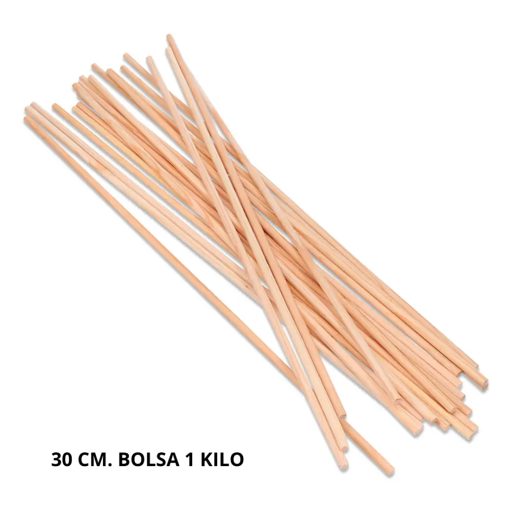 PALITO DE MADERA DELGADO 30 CM. BOLSA 1 KILO