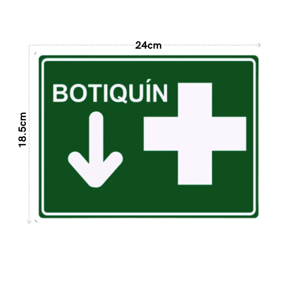 SEÑALAMIENTO BOTIQUIN 18.5X24