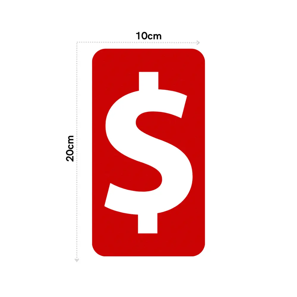 CALCOMANIA SE VENDE ROJO $ 10X20