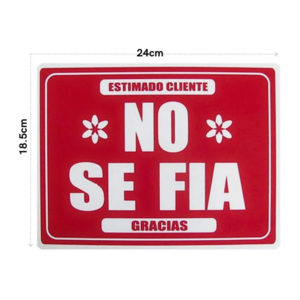 SEÑALAMIENTO NO SE FIA 18.5X24