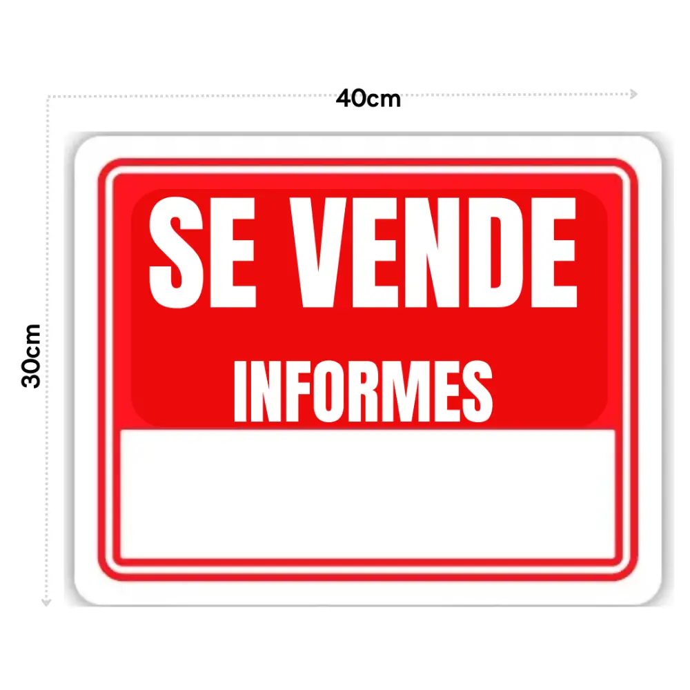SEÑALAMIENTO SE VENDE GRANDE 30X40