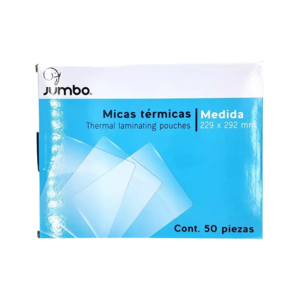 MICA TERMICA JUMBO DOBLE CARTA 8 MIL . C/50 PZAS. PMT5