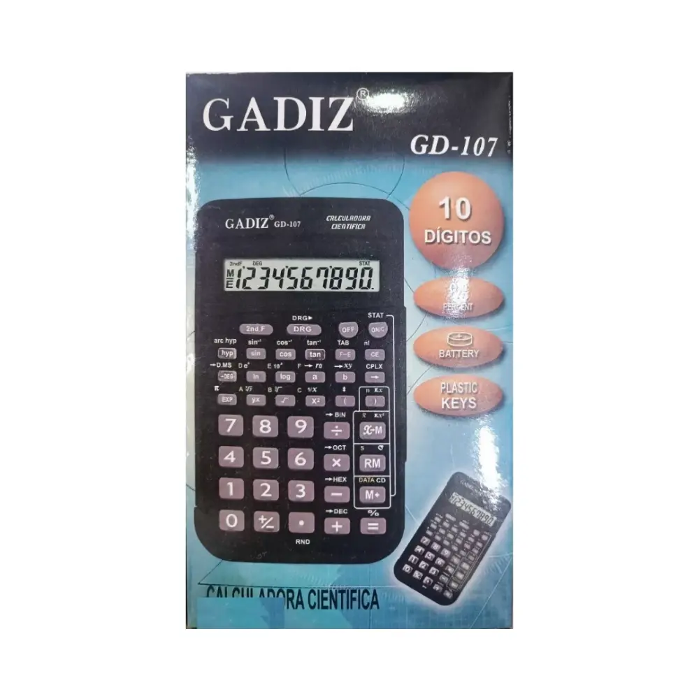 CALCULADORA GADIZ GD-107 CIENTIFICA