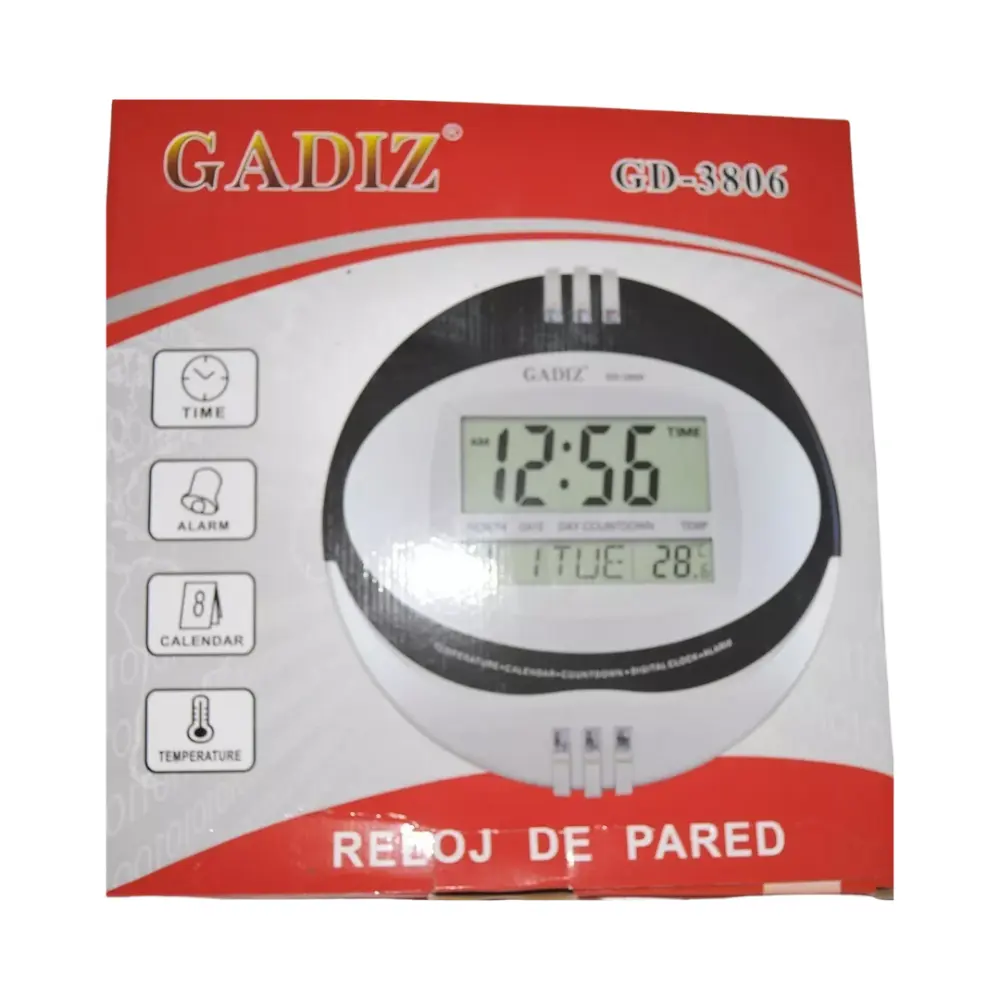 RELOJ DE PARED DIGITAL MOD. GD-3806