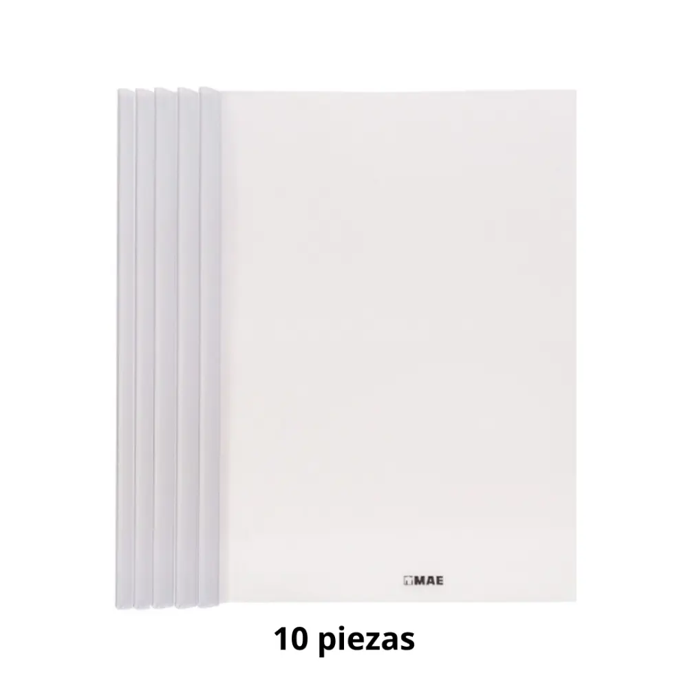 FOLDER C/COSTILLA TRANSPARENTE PTE. C/10 PZAS.