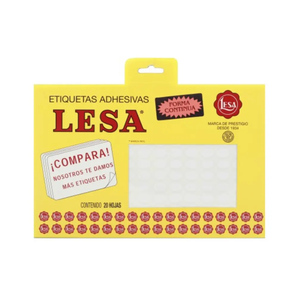 ETIQUETAS LESA 2 BCA 3900 12X8 MM