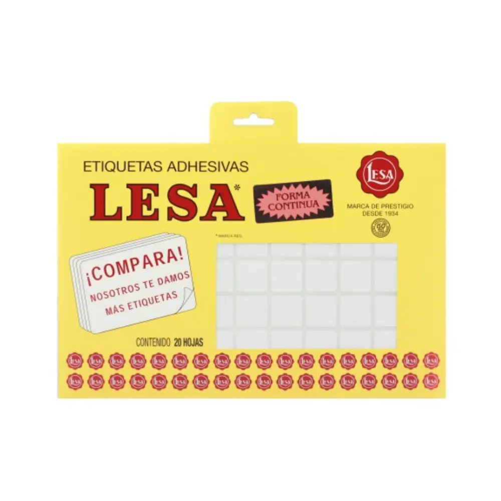 ETIQUETAS LESA 3 BCA 1540 17X17 MM