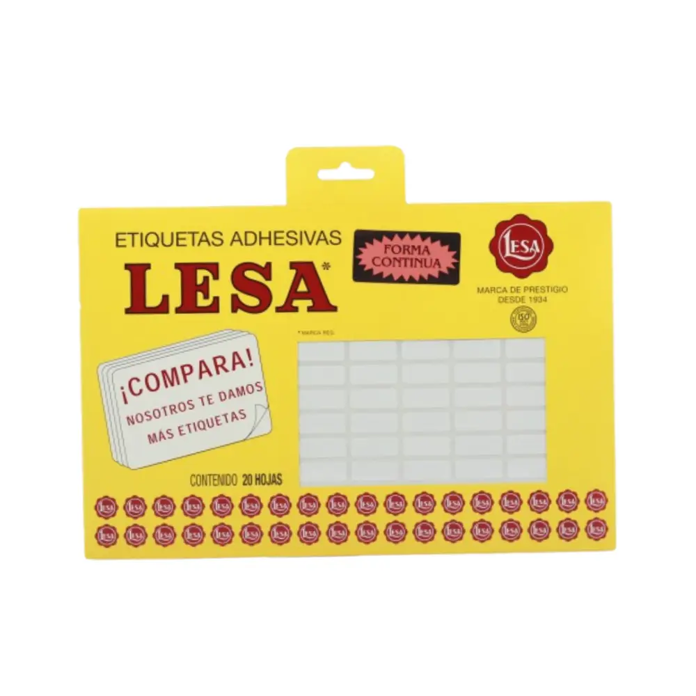 ETIQUETAS LESA 4 BCA 2800 20X8 MM