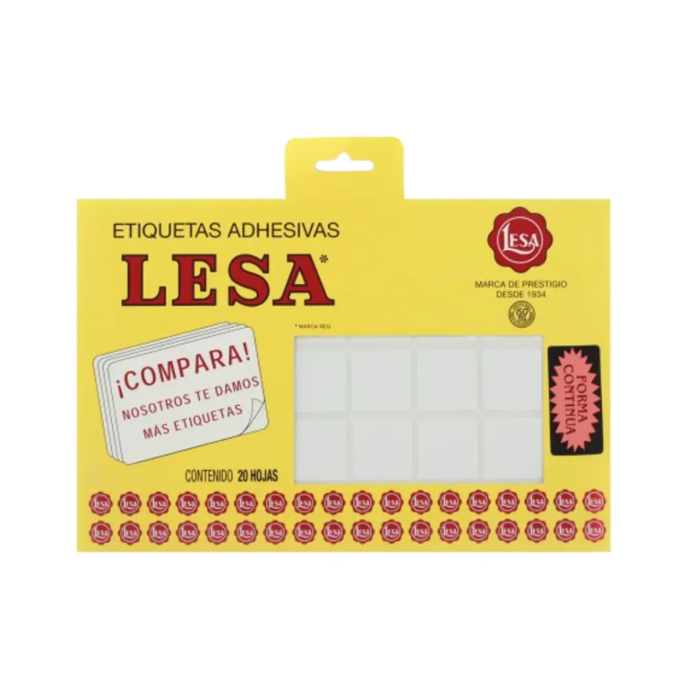 ETIQUETAS LESA 5 BCA 800 24X24 MM