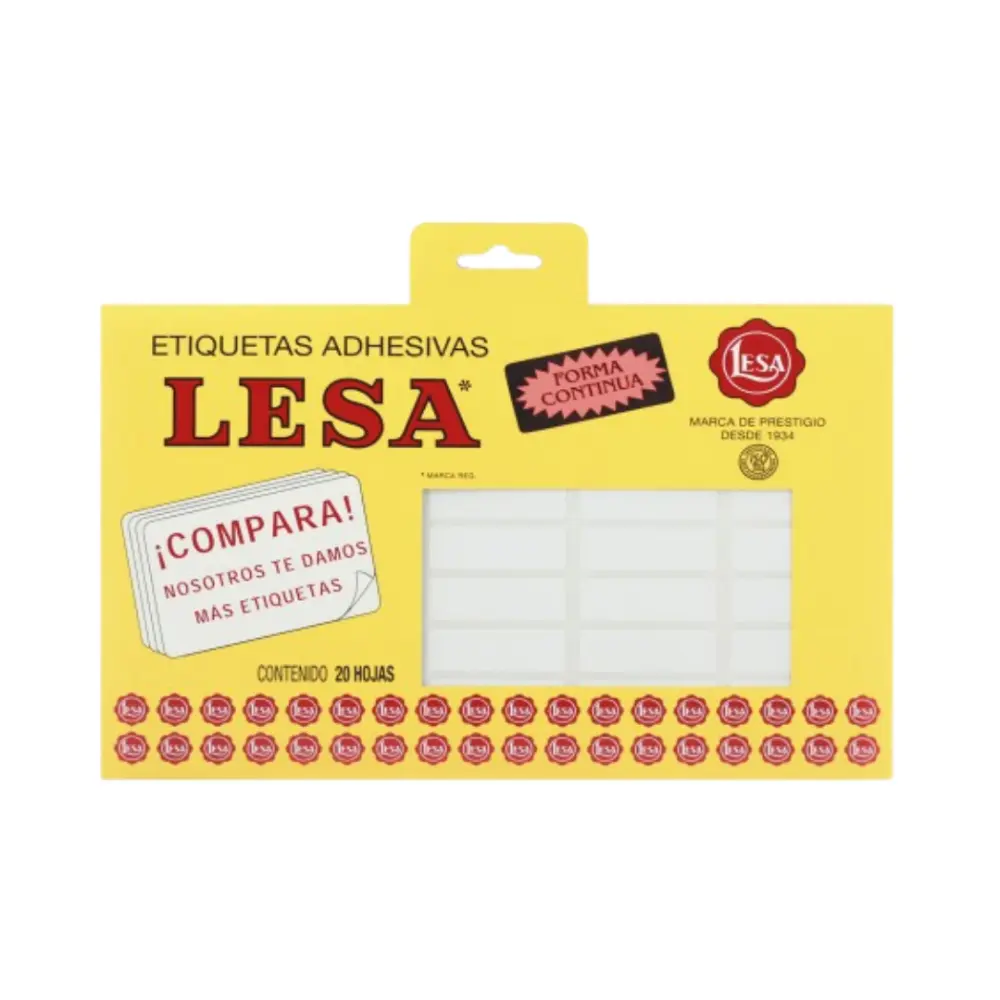 ETIQUETAS LESA 6 BCA 900 38X13 MM