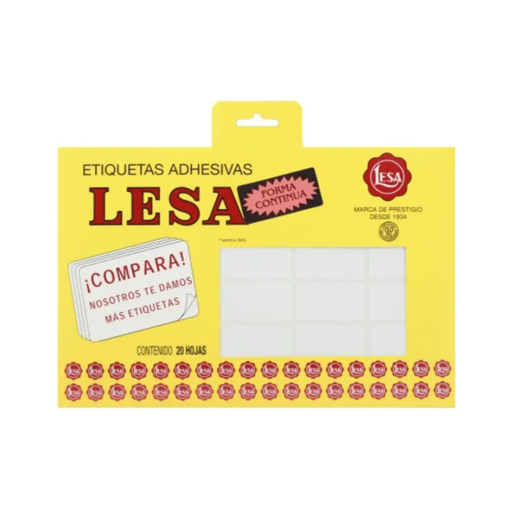 ETIQUETAS LESA 7 BCA 600 37X20 MM