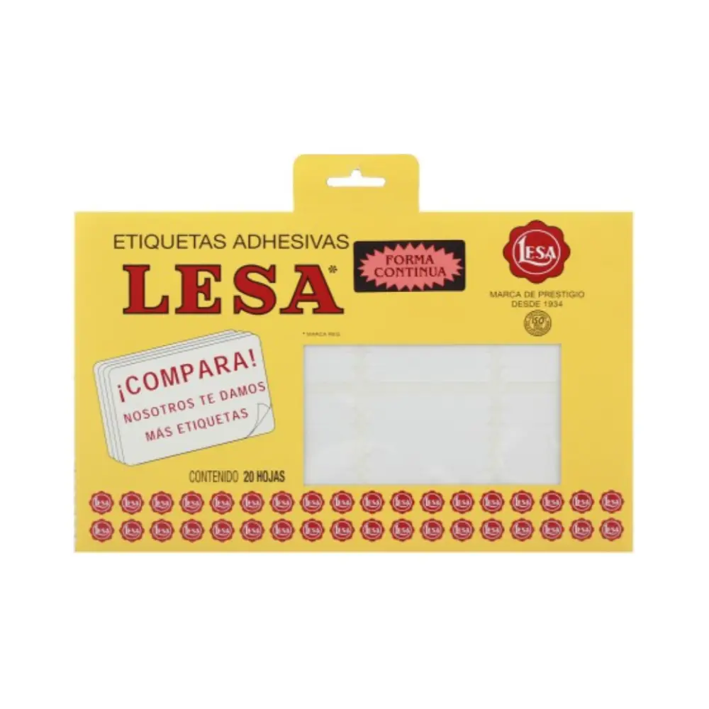 ETIQUETAS LESA 17 BCA 1600 52X7 MM