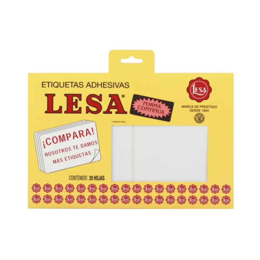 ETIQUETAS LESA 20 BCA 280 102X19 MM