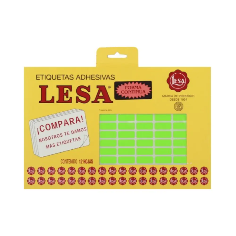 ETIQUETAS LESA 4 VDE  1400 20X8 MM
