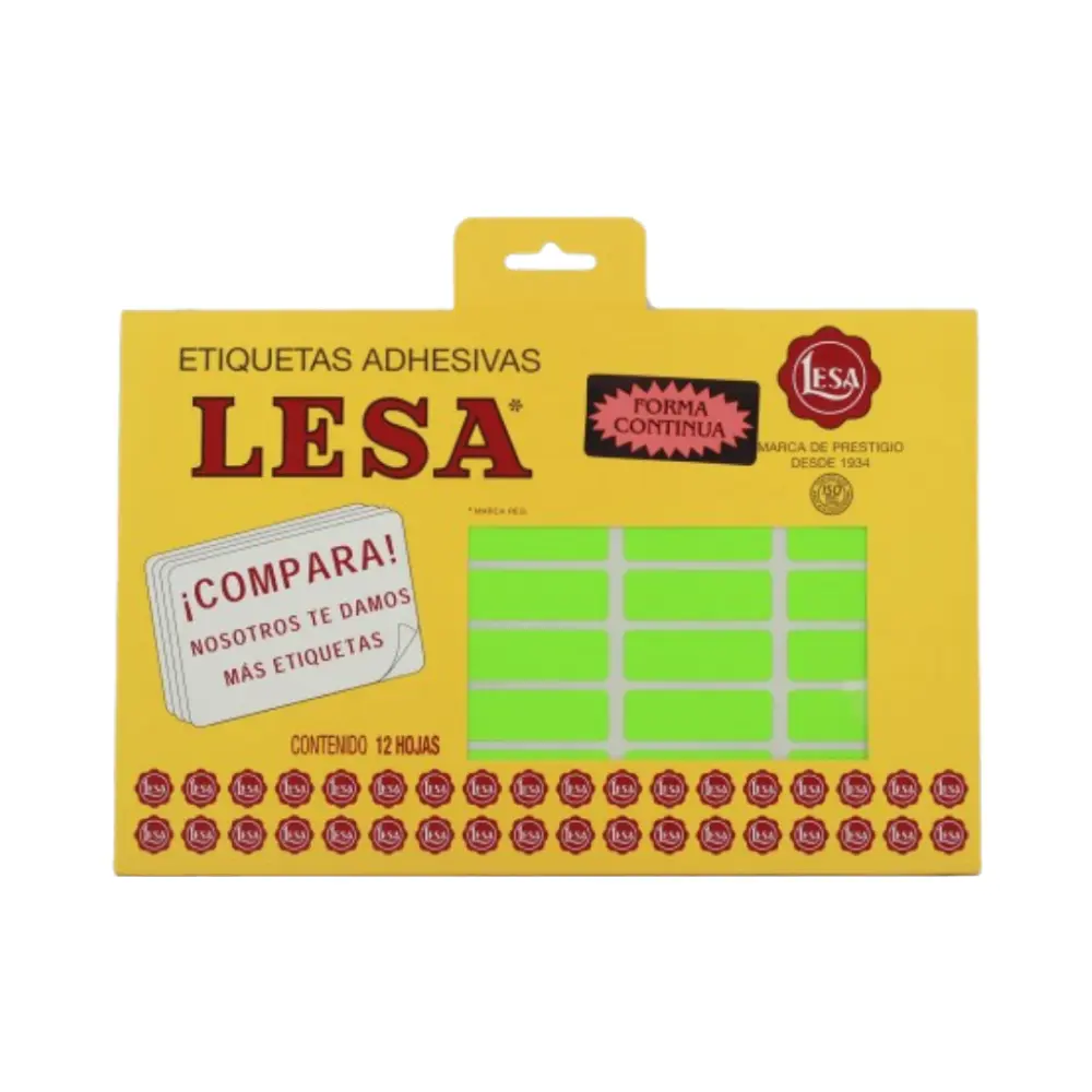 ETIQUETAS LESA 6 VDE  450 38X13 MM