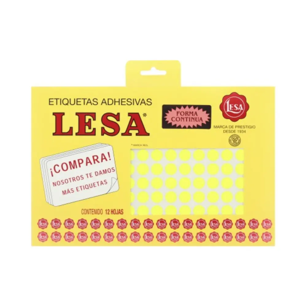 ETIQUETAS LESA 10 AMAR. 1760 11 MM