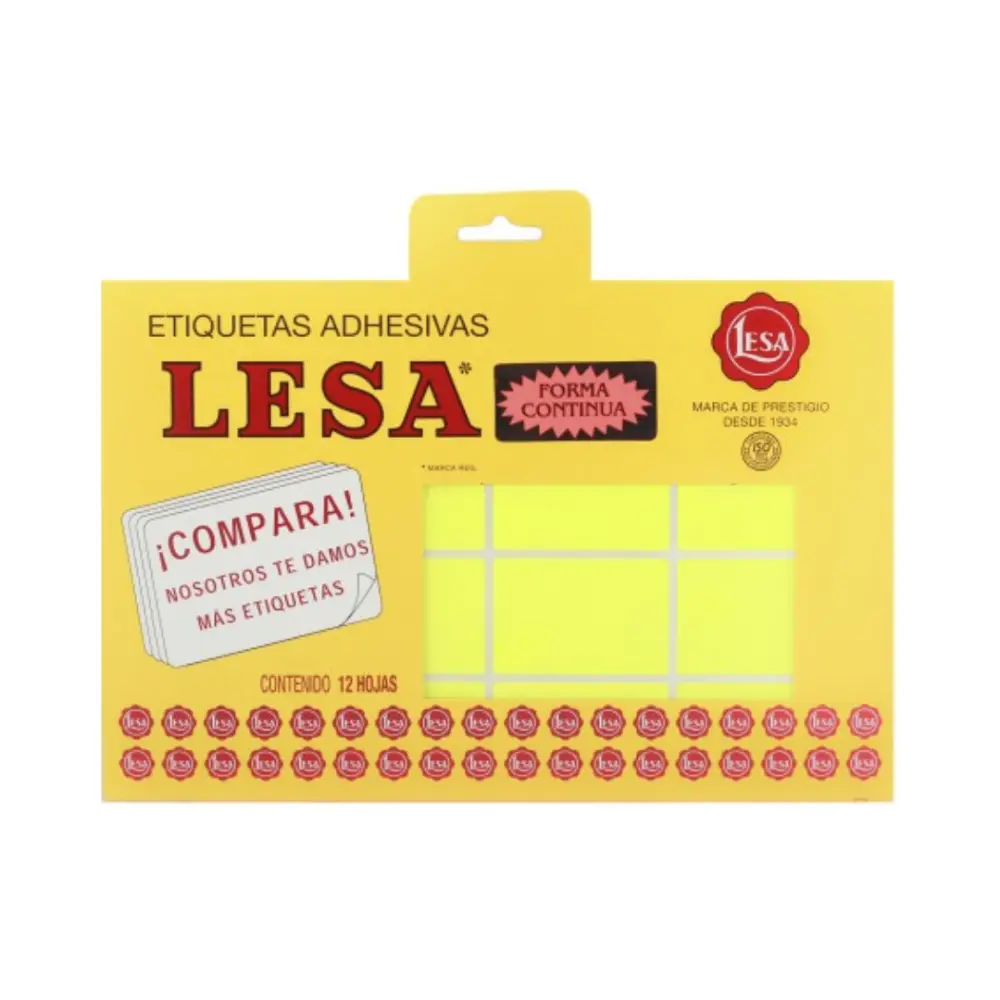 ETIQUETAS LESA 16 AMAR. 160 48X32 M