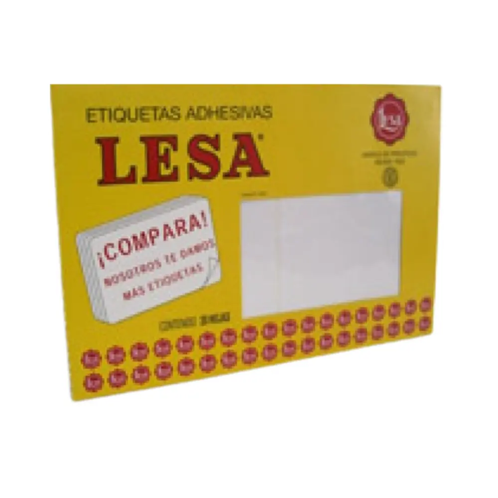 ETIQUETAS LESA 7 AMARILLO PTE. C/12 HOJAS