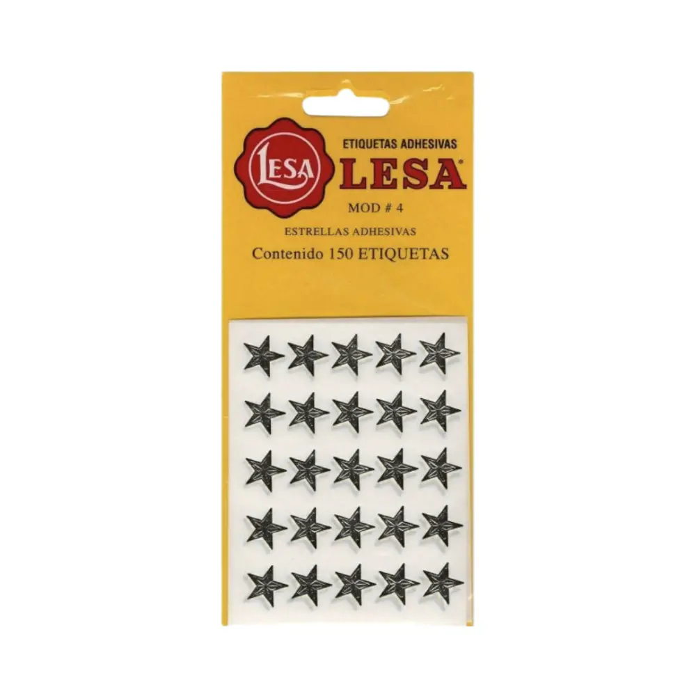 ESTRELLAS ADHESIVAS NO.4 PLATA BLIS